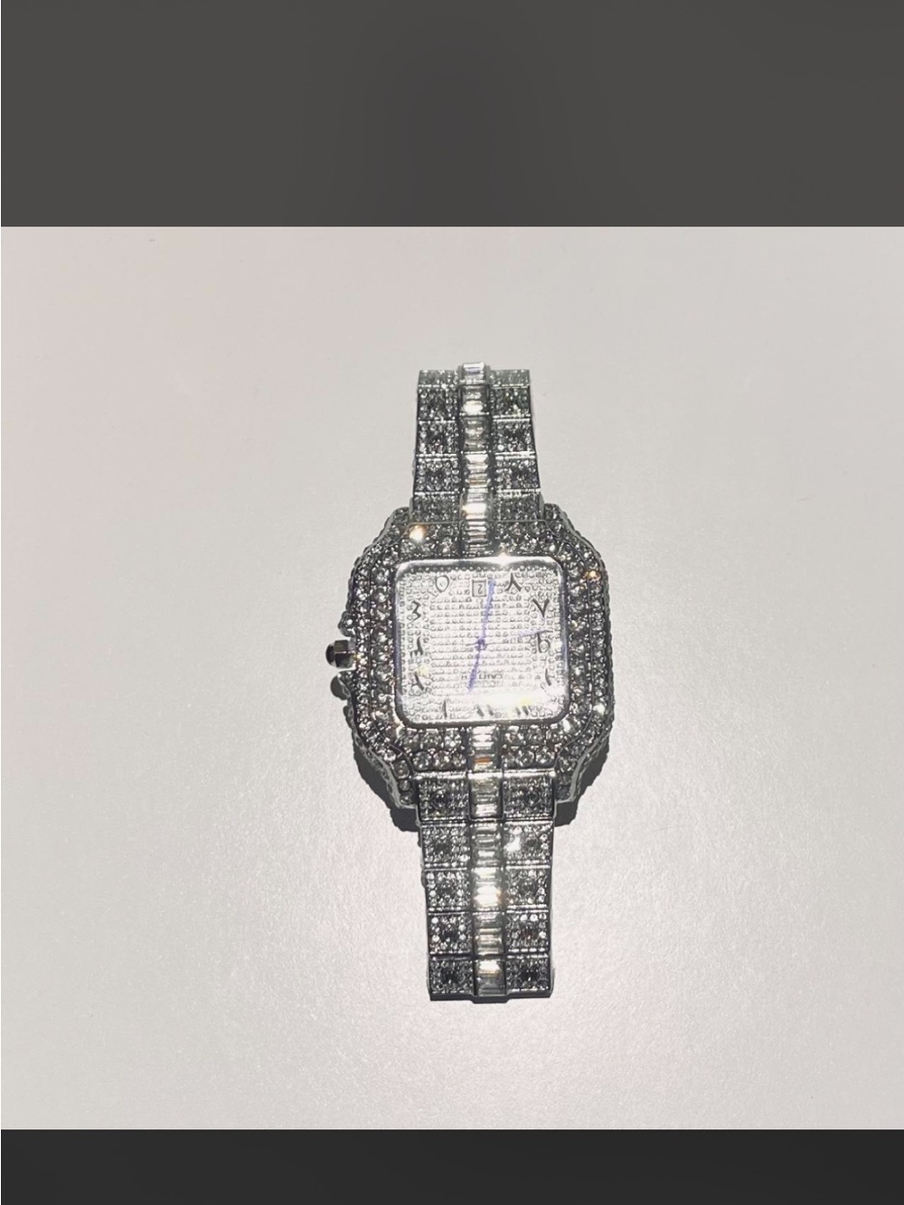 Silver Crystal-Embellished men Watch - Cartier
